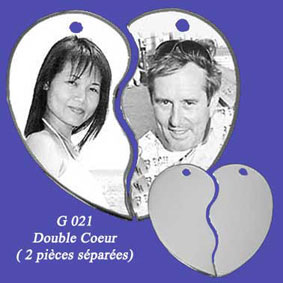 Gravure photo sur medaillon